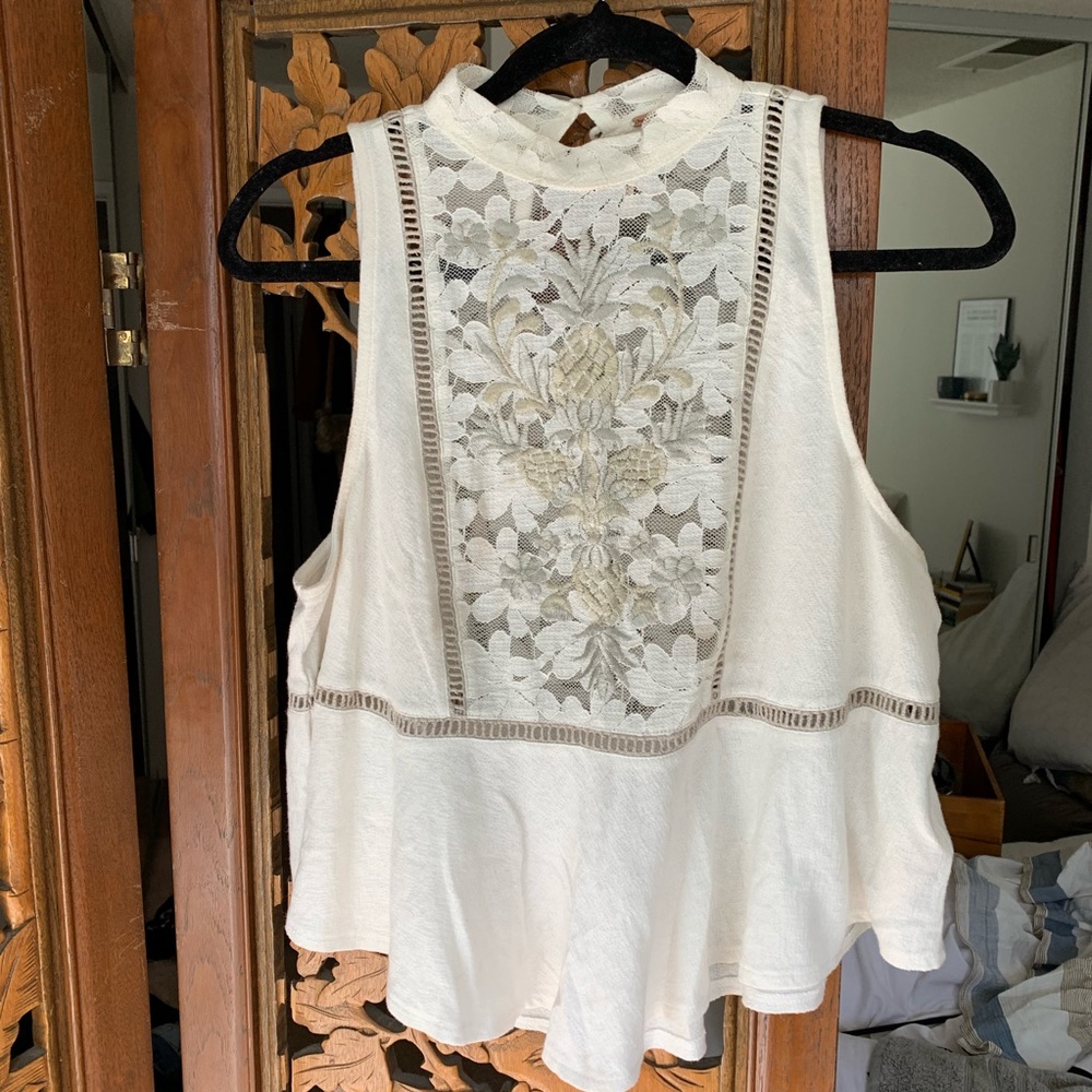 FREE PEOPE - Size S - Embroidered Tank/Blouse